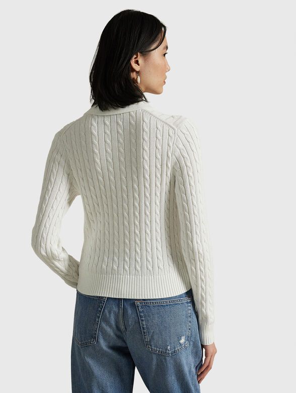 Knitted cardigan with classic collar - 3