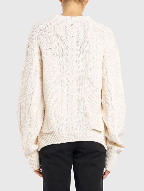 Oversized crew neck wool sweater - 2