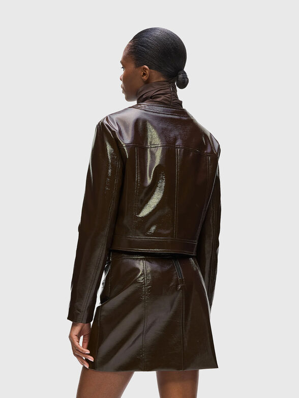 Patent faux leather jacket - 3