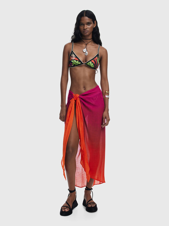 Tropical print bikini top - 1