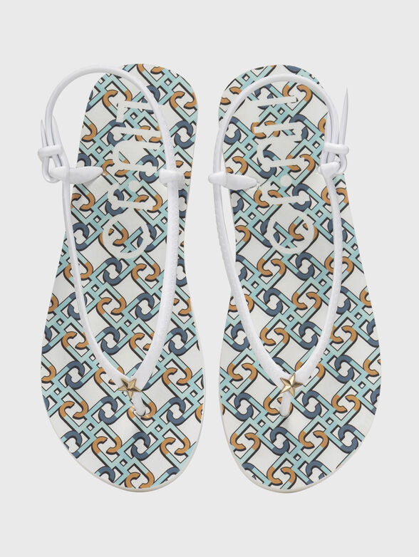 Flip-flops with print in blue color - 6