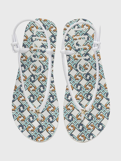 Flip-flops with print in blue color - 6