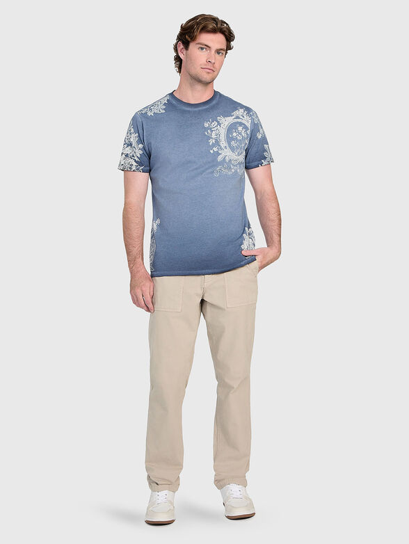 Cotton T-shirt with floral motifs - 2