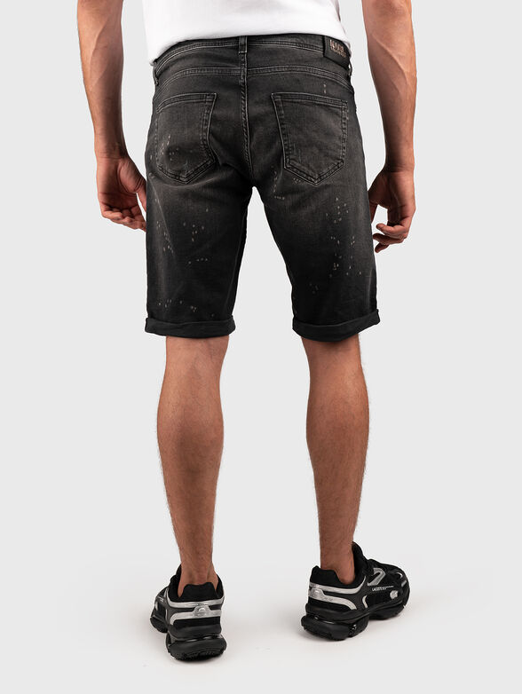 Black denim shorts  - 2