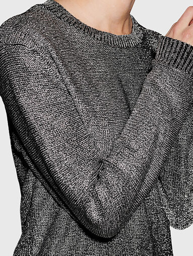 Knitted sweater with metallic effect  - 3