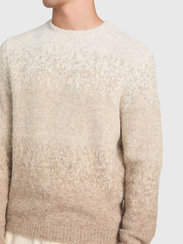 Wool blend sweater with ombre effect - 4