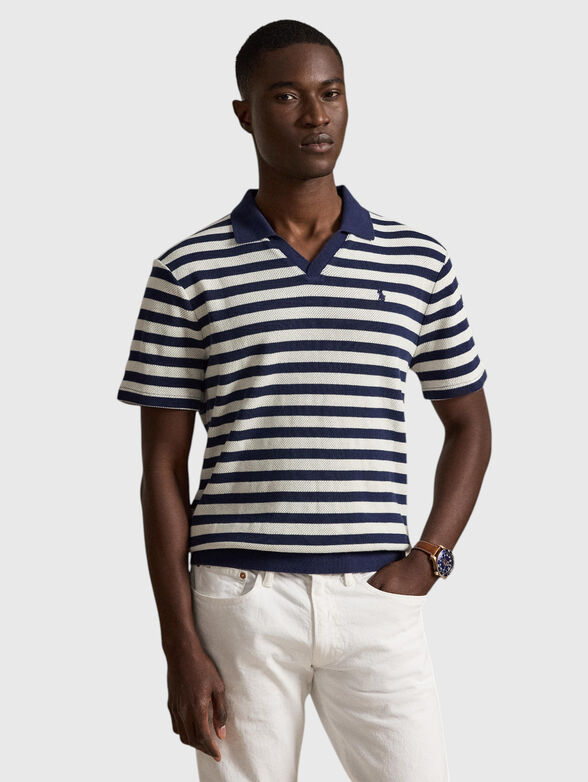 Striped cotton polo shirt - 1
