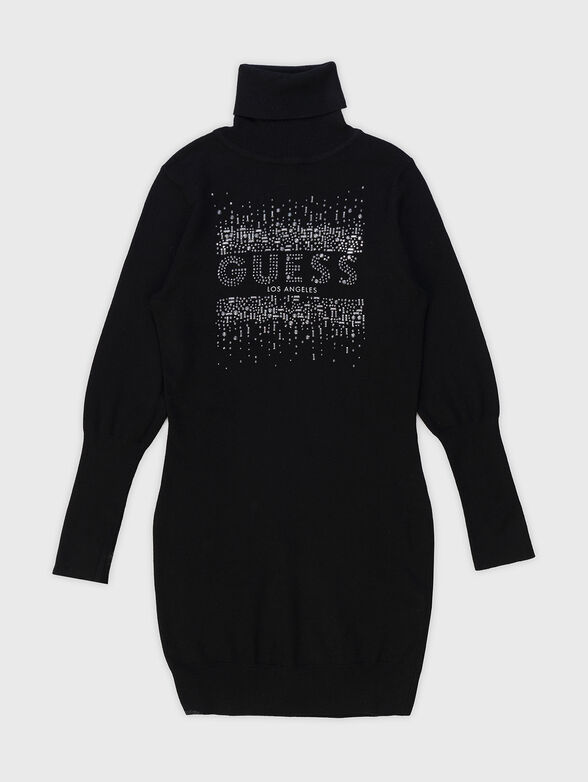 Dress with applique rhinestones - 1