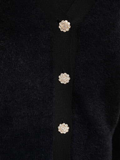 Cardigan with knitted top - 5