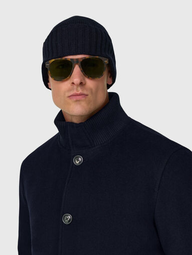 Dark blue wool jacket - 5