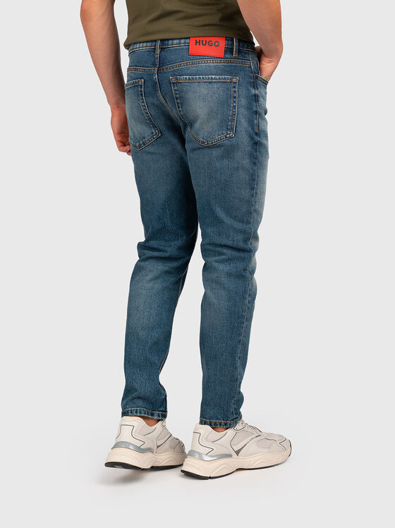 Сини дънки с избелен ефект - 2