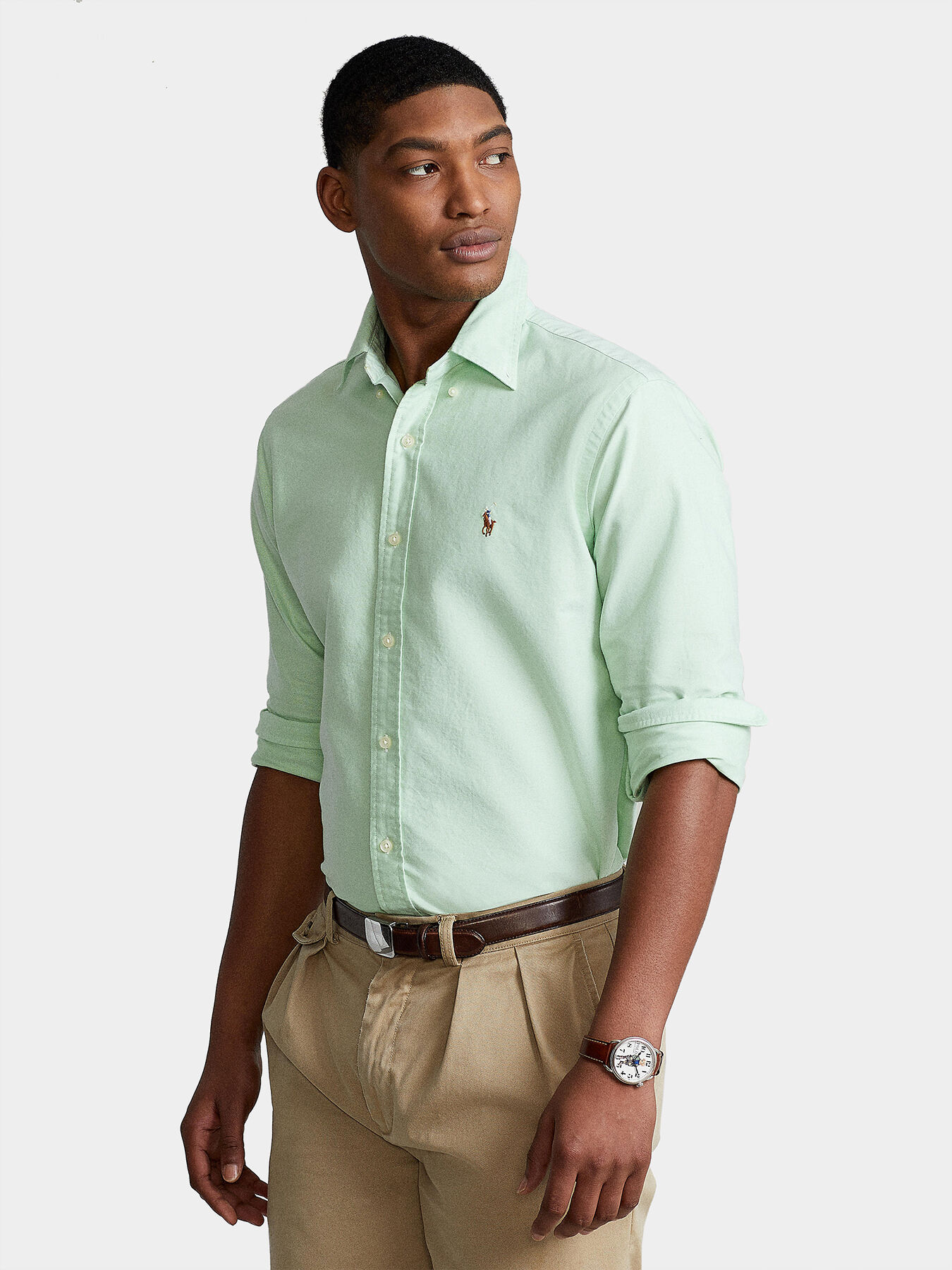 Green long sleeve sales polo ralph lauren