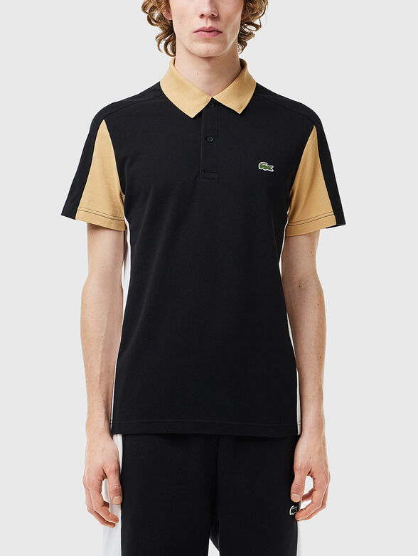 Cotton piqu&eacute; colourblock polo shirt - 1