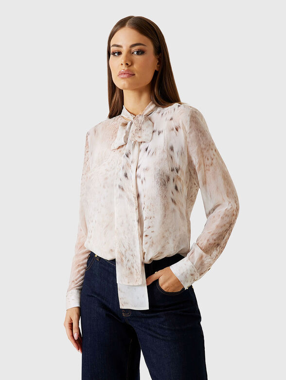 VERITY shirt with accent neckline - 1