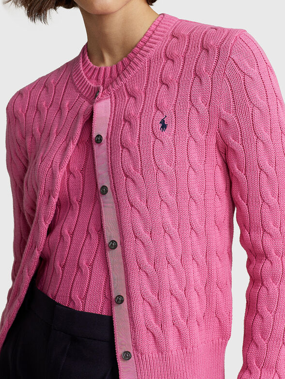 Knitted cotton cardigan  - 3