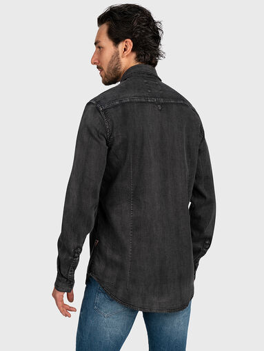 Denim shirt in black - 5