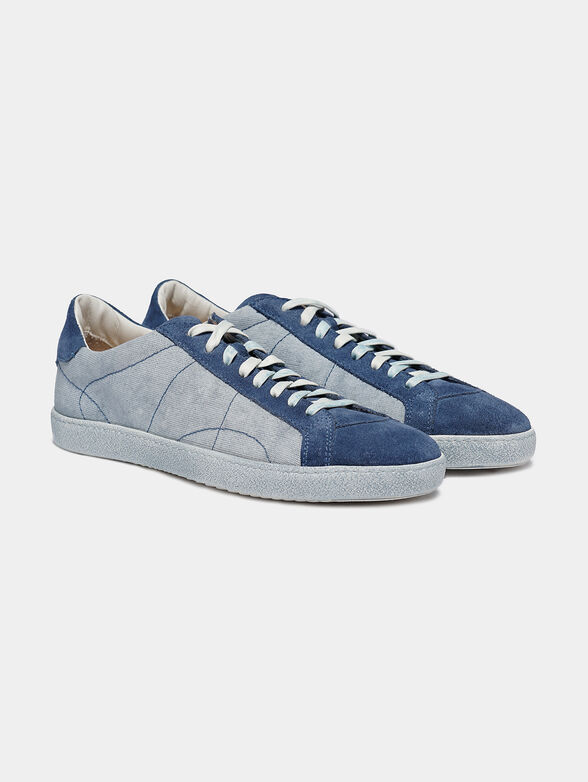 Blue sneakers with suede details - 2