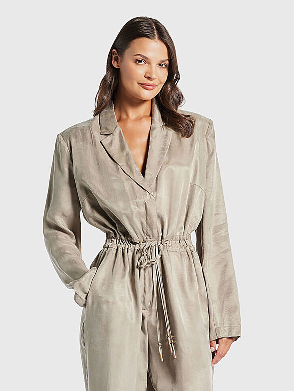 Wide leg jumpsuit with ties - 3