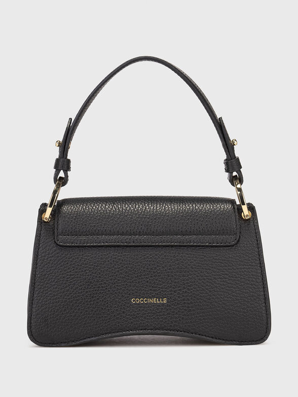 Leather bag with grainy effect and logo - 3