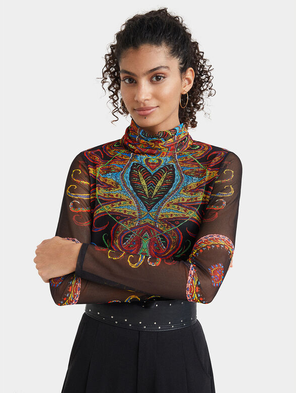 Blouse with paisley motifs - 1