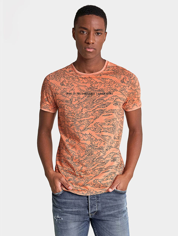 Cotton T-shirt with print - 1