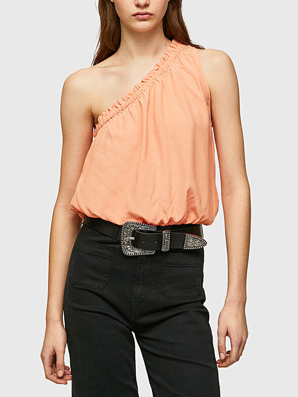 Orange top with one shoulder - 1