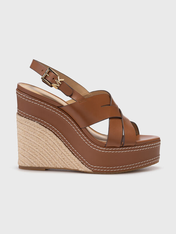 NORA platform sandals in leather - 0
