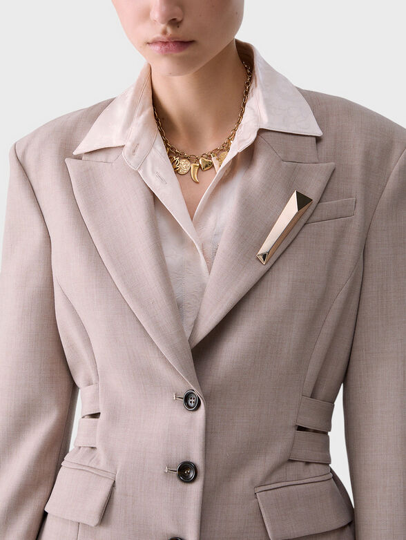 Single-breasted jacket with buckles - 4