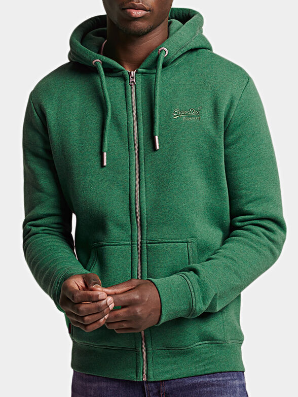 VINTAGE LOGO sweatshirt with hood and zip - 1