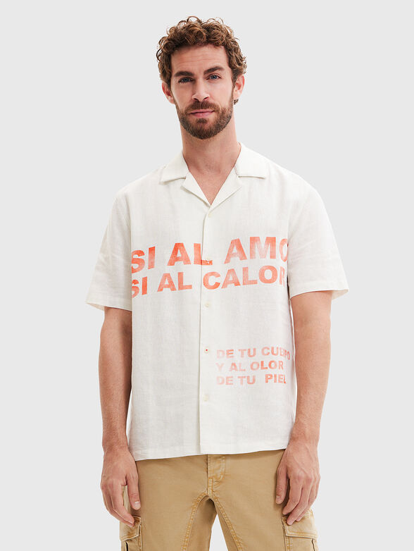  AL AMOR shirt with short sleeves and contrasting print - 1