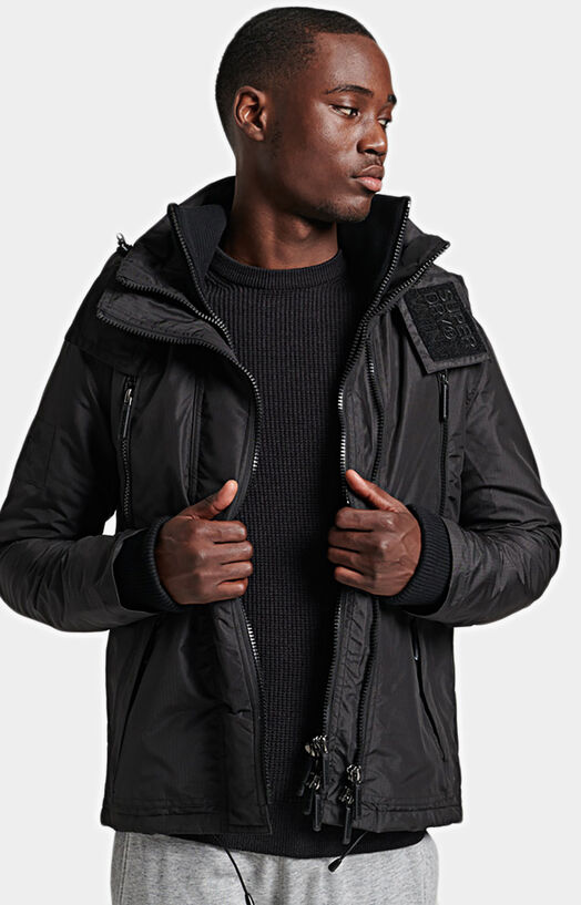 Triple-layered two-way zip fastening jacket brand SUPERDRY