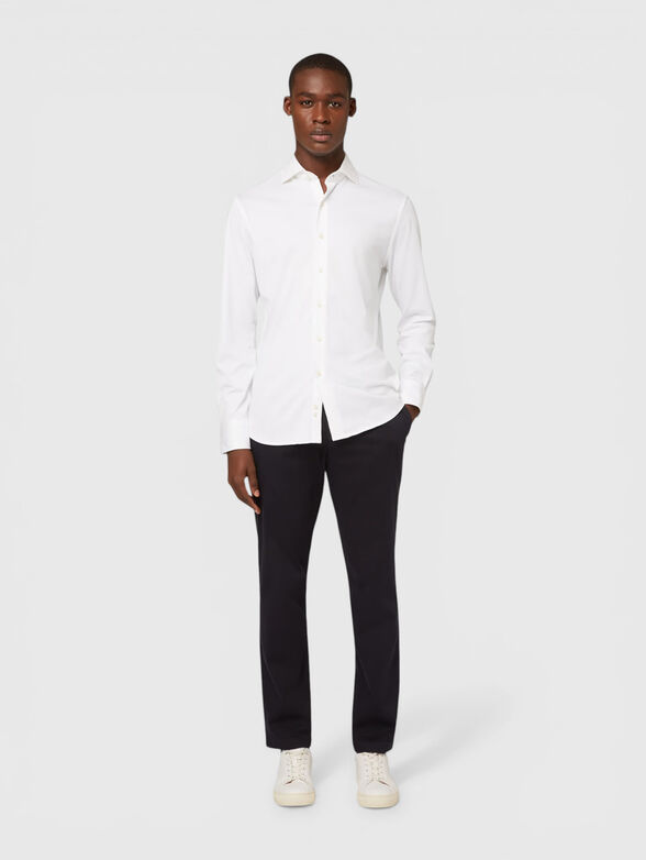 Slim-fit trousers in dark blue - 4