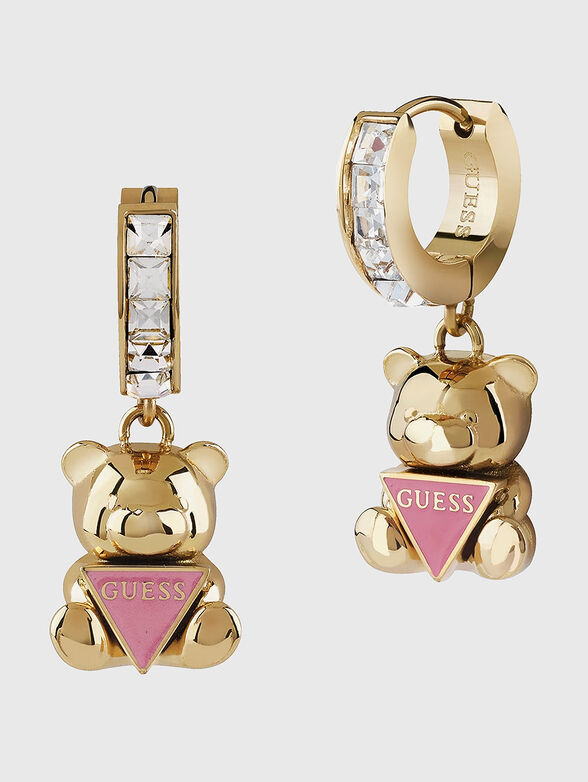 TEDDY ROCK CANDY earrings with green accent - 1