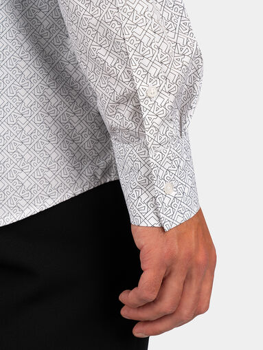 Cotton shirt with logo print - 5