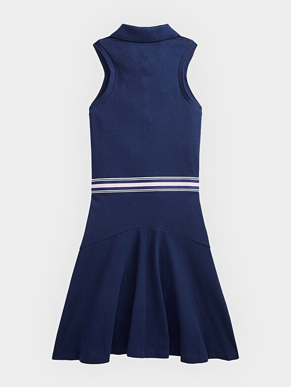 Dark blue sleeveless dress - 2