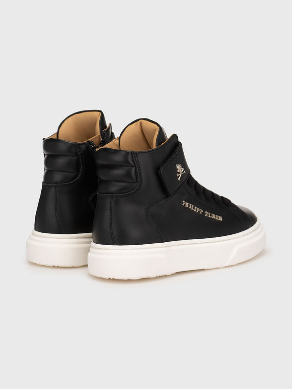 Leather sports shoes with logo details - 3