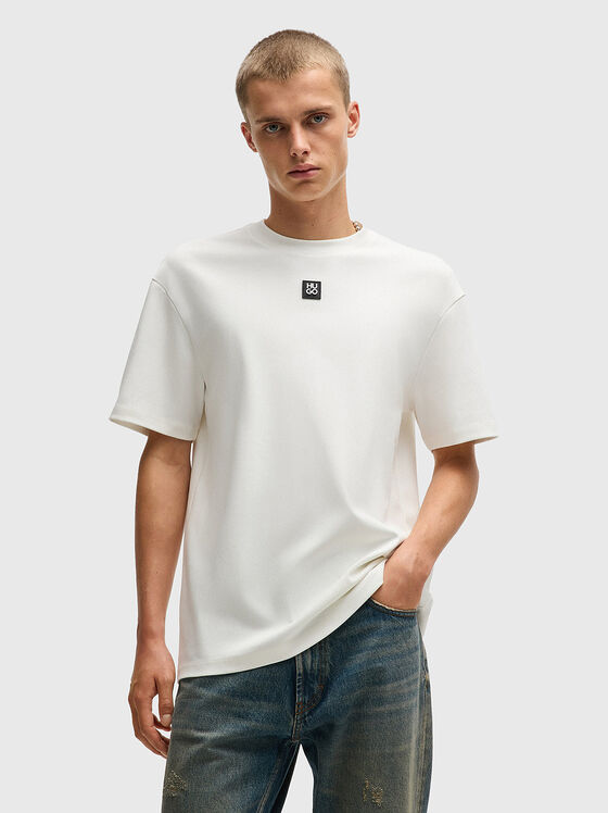 Тениска DALILE с овално деколте и лого - 1