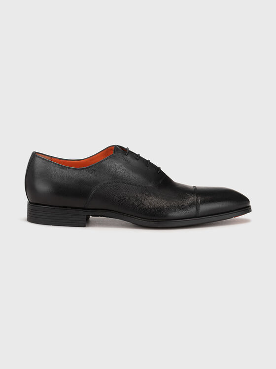 Черни кожени обувки BACKYARD - 1