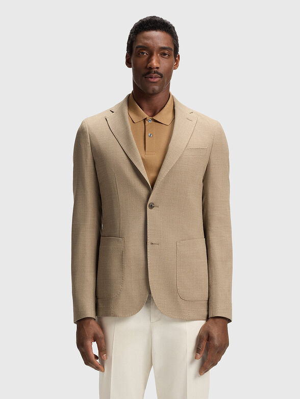 P-HANRY slim wool blend jacket - 1