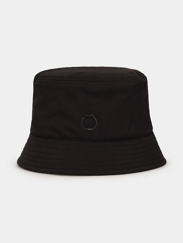 Bucket hat with accent detail in black - 1
