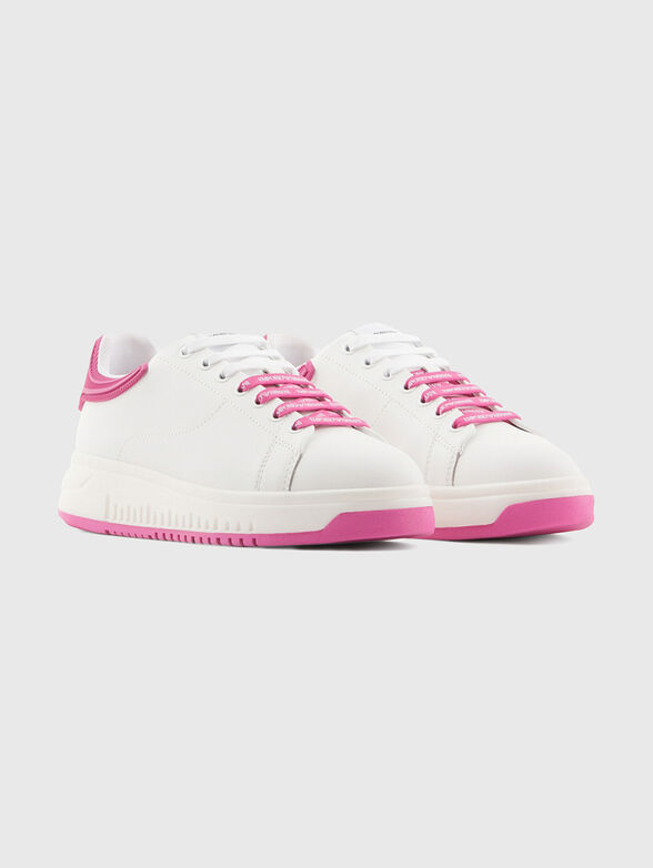 Leather sports shoes with fuxia accents - 2
