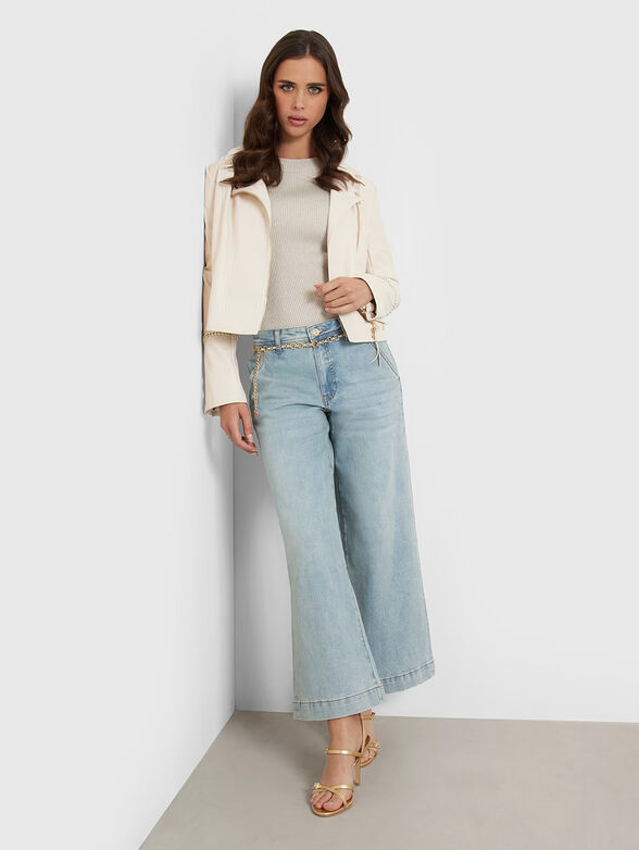 ALICE eco leather jacket in beige - 2