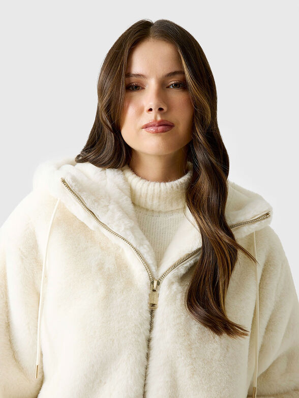 LUCREZIA jacket in soft texture with logo - 4