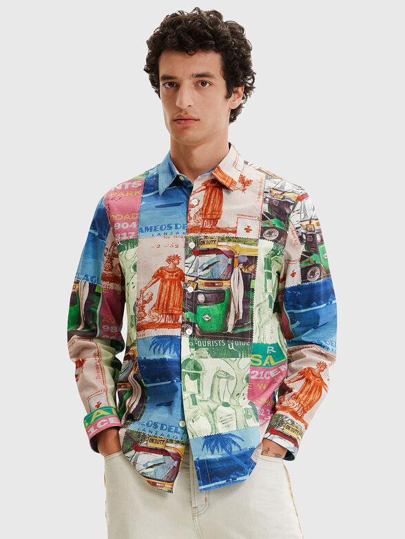 CAM shirt with patchwork elements - 1