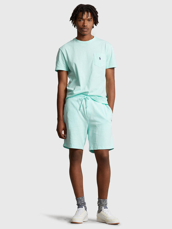 Cotton shorts with logo embroidery - 4