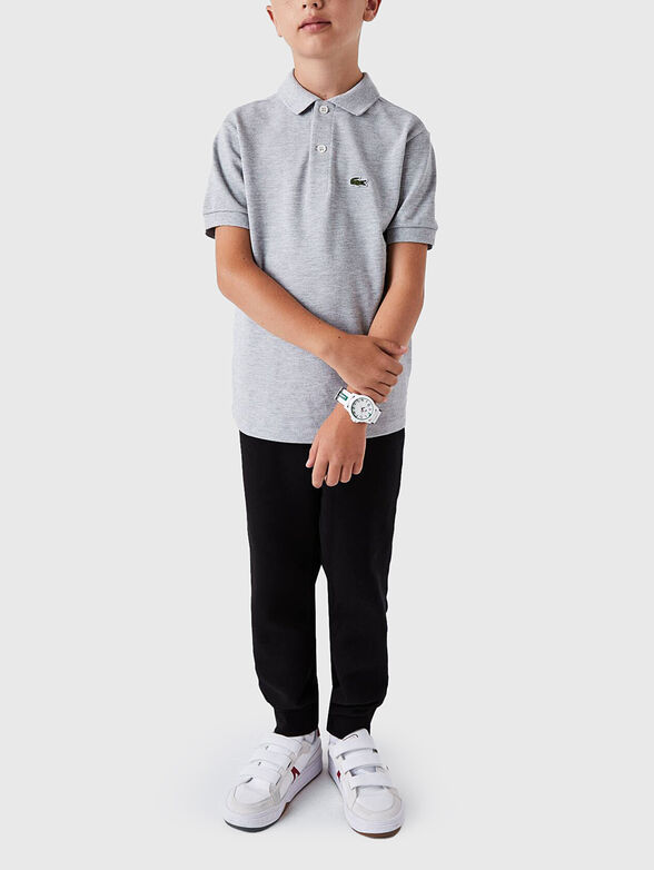 Cotton polo shirt with logo  - 1