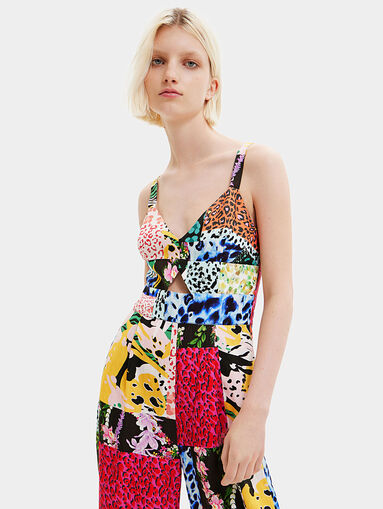 Colorful jumpsuit with patchwork effect - 3