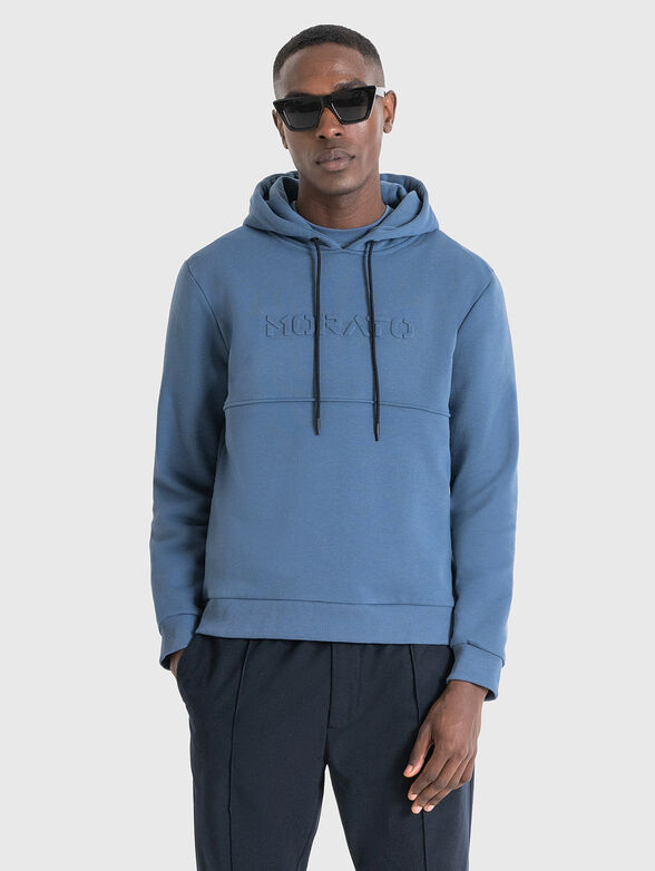 Sweatshirt with embossed logo accent - 1