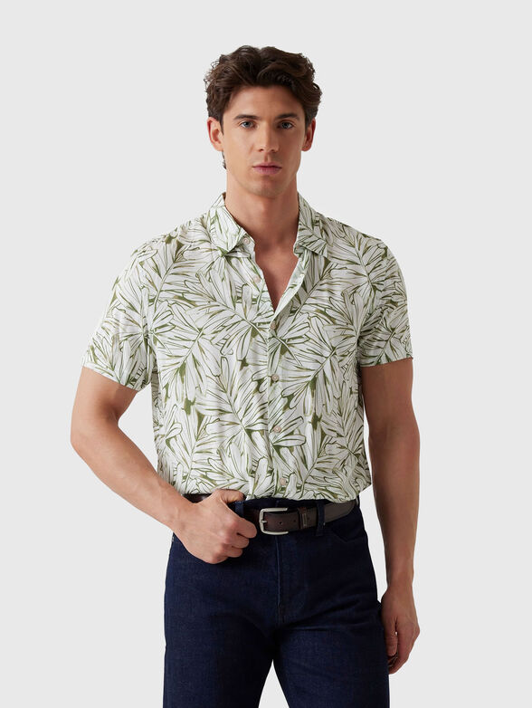 RAYON shirt with tropical print - 1