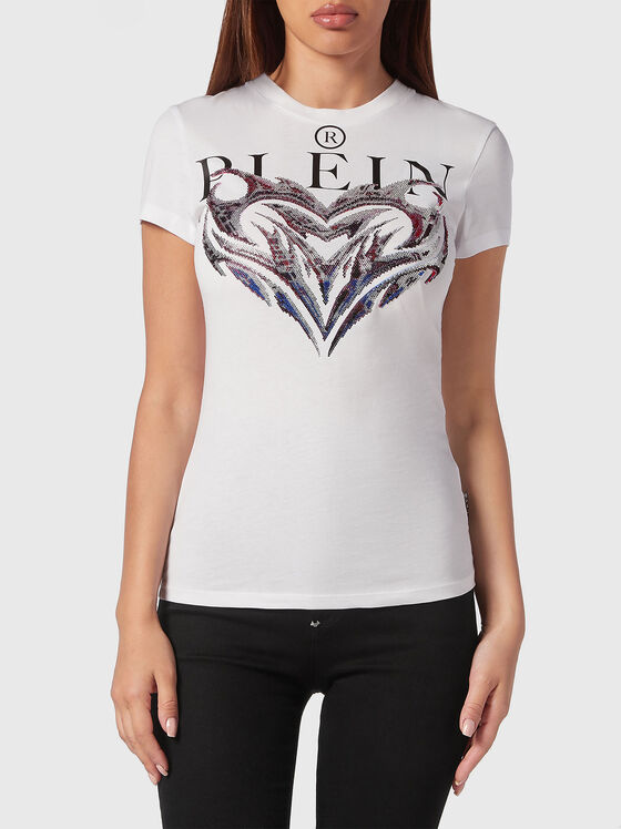  SEXY PURE T-shirt with print and rhinestones - 1